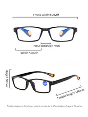 1PC Reading Glasses +1.0~+4.0 Lightweight Anti-Blue Light Eyewear