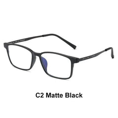 Blue Light Blocking Reading Glasses Men Women Ultralight TR90 Titanium Alloy Optical Frame Eyeglasses Square Eyewear