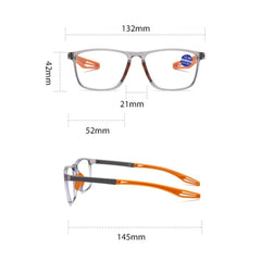 TR90 Sport Reading Glasses Men Ultralight Anti Blue Light Presbyopia Eyeglasses Men's Hyperopia Optical Eyewear Diopters