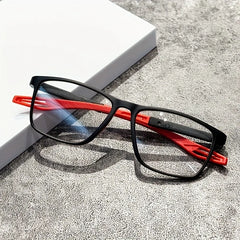 【+100~+400】1pc TR sports reading glasses lightweight and non-slip design suitable for both men and women, rectangular frame
