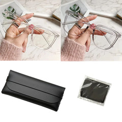 Anti-blue Light Glasses for Women with Regular Eyeglass Frame Finished Retro Flat Light Frame