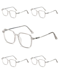 5PCS Anti Radiation Large Frame Glasses Shades for Woman Man Transition Eyeglasses Korean Replaceable Lens Women