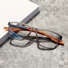 【+100~+400】1pc TR sports reading glasses lightweight and non-slip design suitable for both men and women, rectangular frame