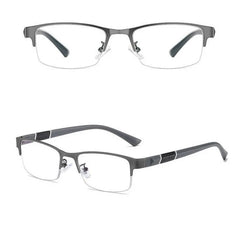 Anti Blue Reading Glasses Men Half-frame Glasses Business Style Male Eyeglasses For Old People Glasses With Grade +100~+400