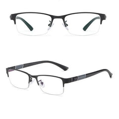 Anti Blue Reading Glasses Men Half-frame Glasses Business Style Male Eyeglasses For Old People Glasses With Grade +100~+400