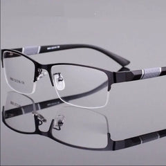 Anti Blue Reading Glasses Men Half-frame Glasses Business Style Male Eyeglasses For Old People Glasses With Grade +100~+400