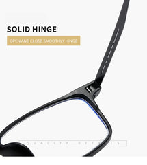 Blue Light Blocking Reading Glasses Men Women Ultralight TR90 Titanium Alloy Optical Frame Eyeglasses Square Eyewear