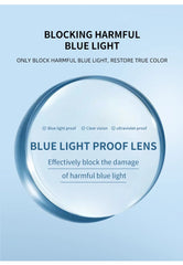 Blue Light Blocking Reading Glasses Men Women Ultralight TR90 Titanium Alloy Optical Frame Eyeglasses Square Eyewear