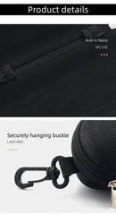 1PC Portable Zipper Carabiner Sunglasses Protector Box Hard Eye Glasses Case Travel Pack Glasses Case Eyewear Accessories