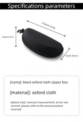 1PC Portable Zipper Carabiner Sunglasses Protector Box Hard Eye Glasses Case Travel Pack Glasses Case Eyewear Accessories