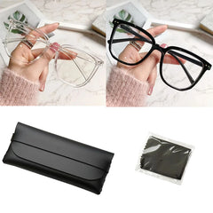 Anti-blue Light Glasses for Women with Regular Eyeglass Frame Finished Retro Flat Light Frame
