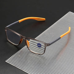 TR90 Sport Reading Glasses Men Ultralight Anti Blue Light Presbyopia Eyeglasses Men's Hyperopia Optical Eyewear Diopters